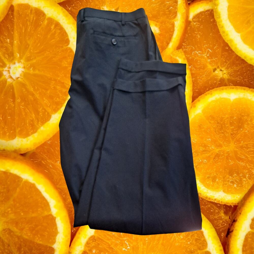New Lauren Ralph Lauren Black Trouser Pants with‎ Cuffs Size 40x32